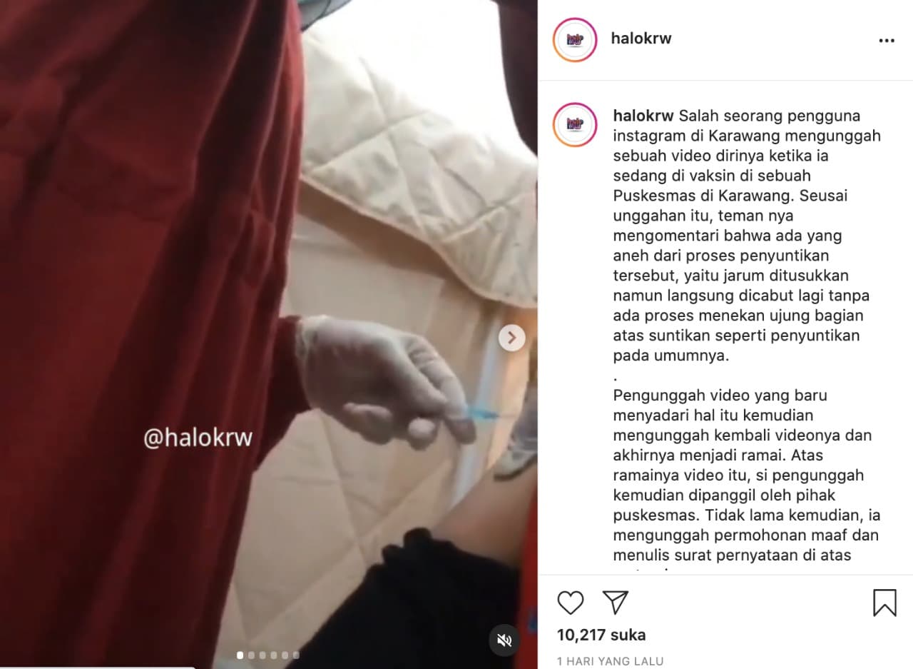 Cek Fakta: Viral Video Vaksinasi Tanpa Menekan Jarum Suntik