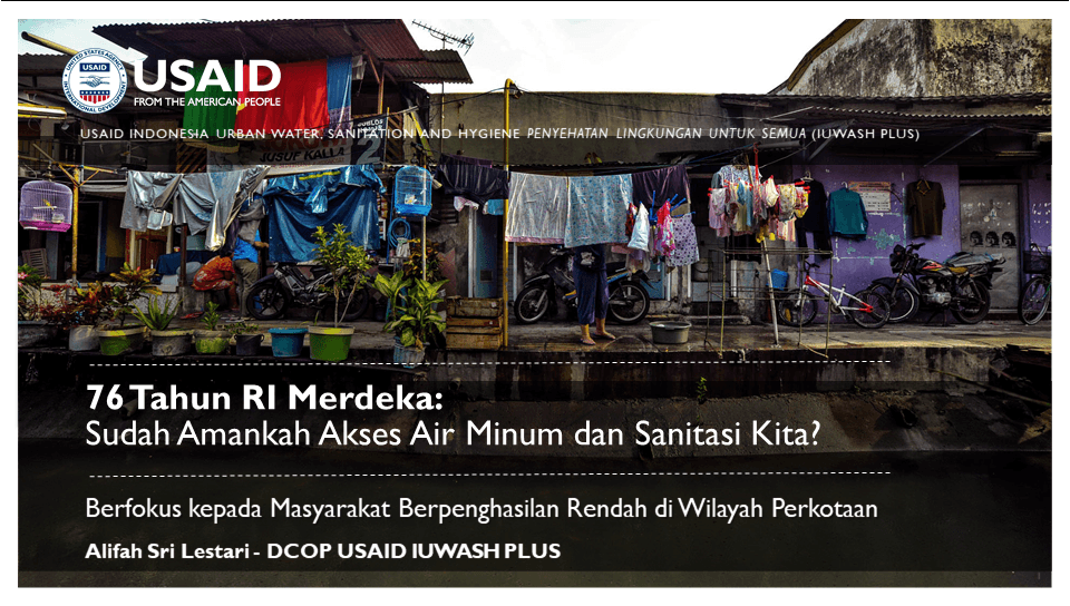 Pandemi Jadi Waktu Tepat Perbaikan Air Bersih dan Sanitasi