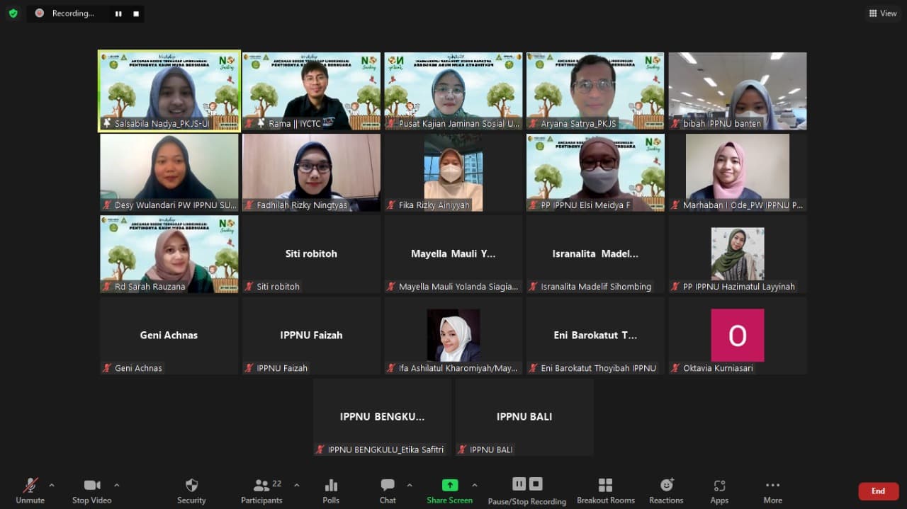 IPPNU Dorong Anak Muda Berani Selamatkan Lingkungan dari Bahaya Rokok