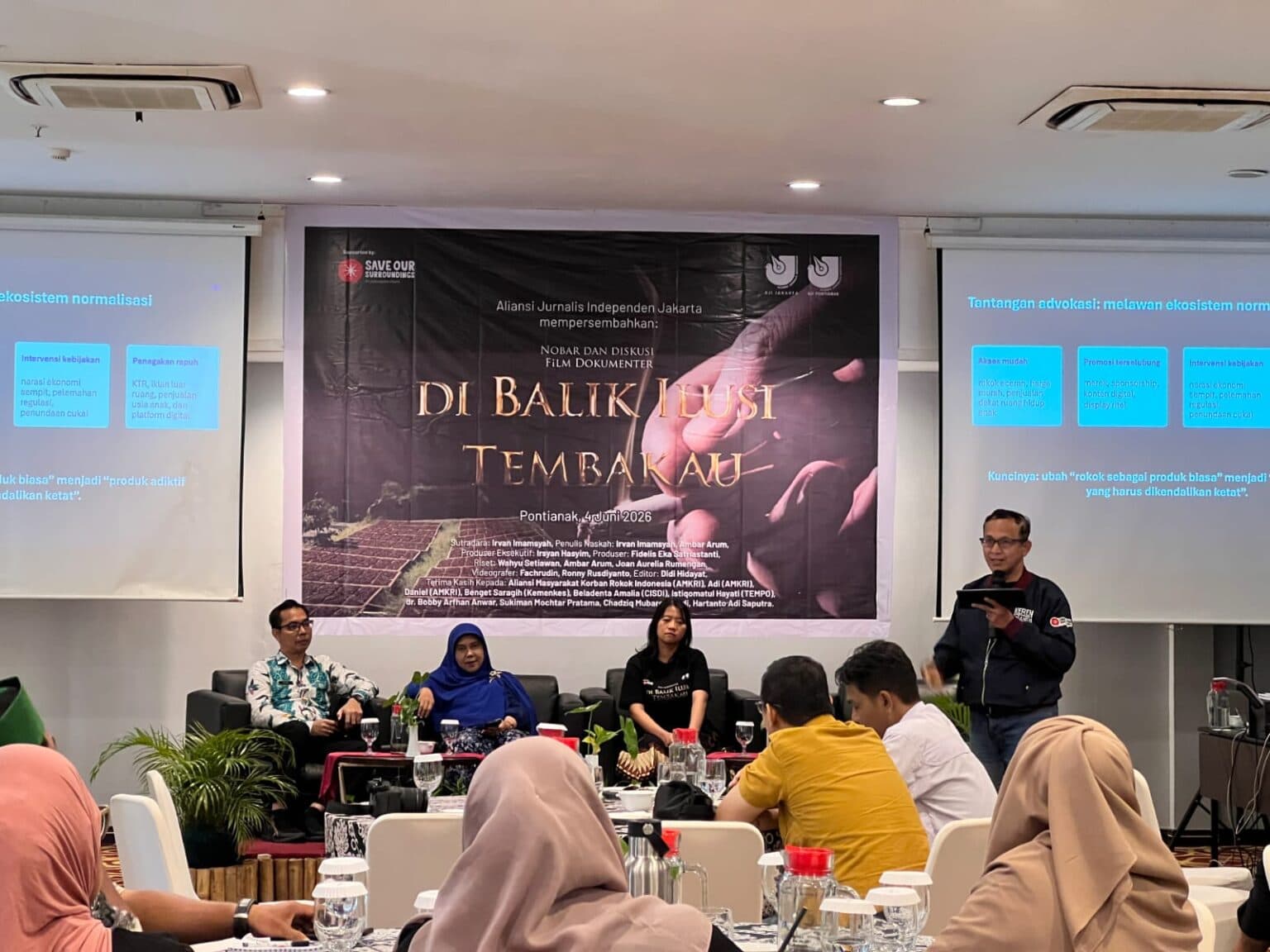 Kuak Tabir Ilusi Tembakau, AJI Jakarta dan AJI Pontianak Dorong Publik Telisik Dampak Rokok