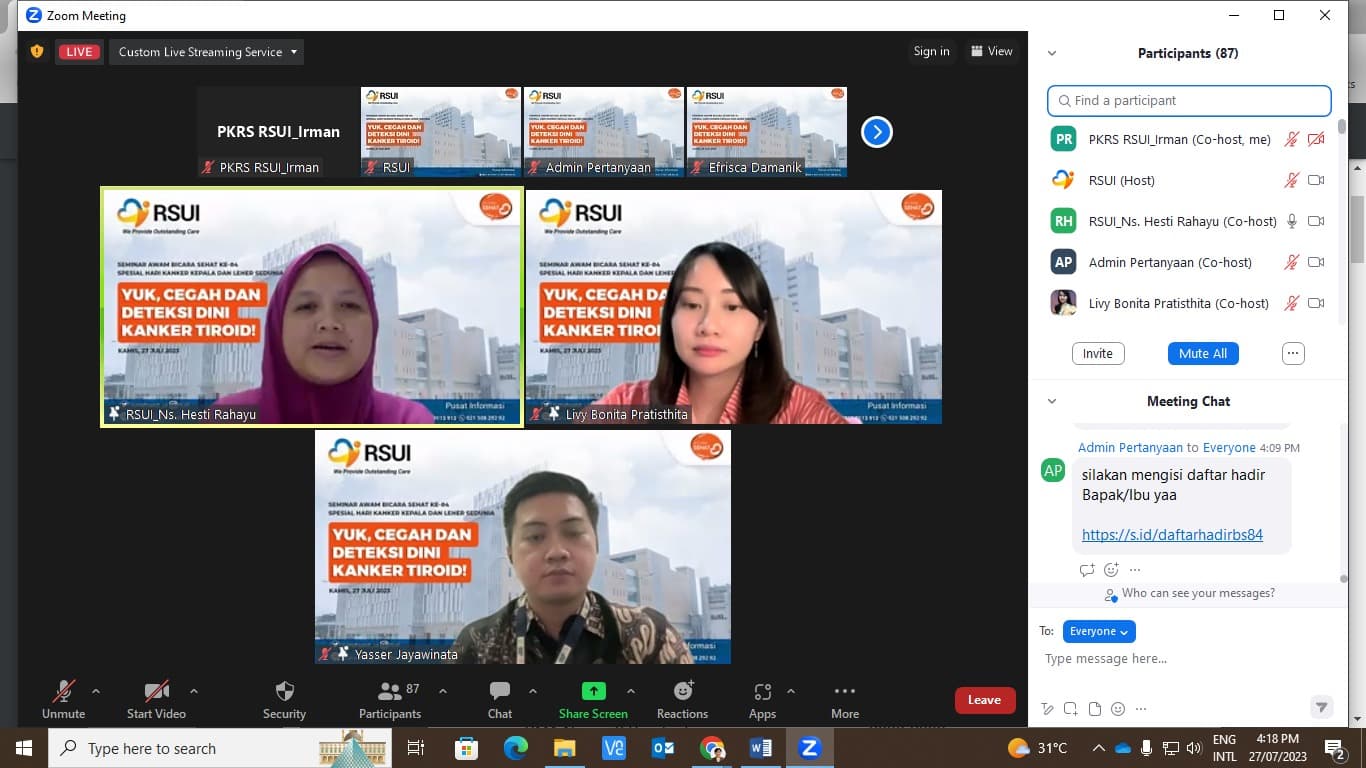 Pentingnya Upaya Pencegahan dan Deteksi Dini Kanker Tiroid