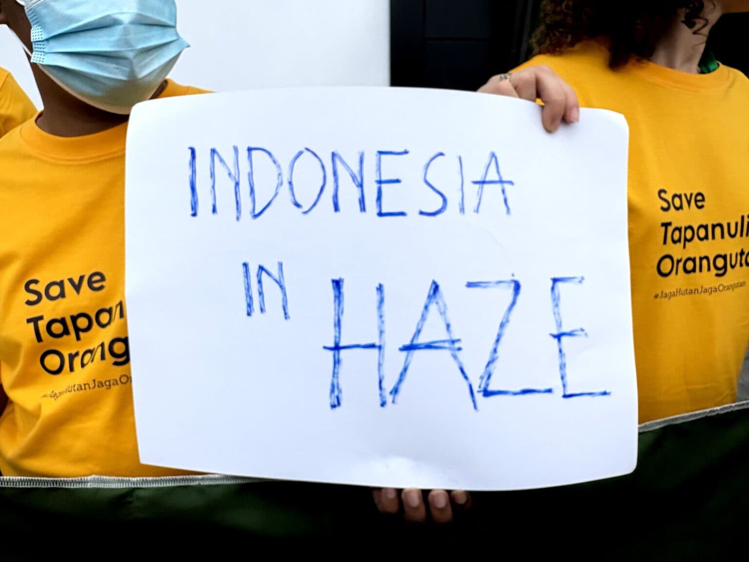 Aksi Damai di COP CBD, Satya Bumi Desak Pemerintah Serius Lindungi Orangutan Tapanuli dan Tangani Karhutla
